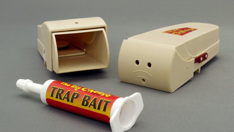 Boîte d'appât pour piège, rouge et blanche